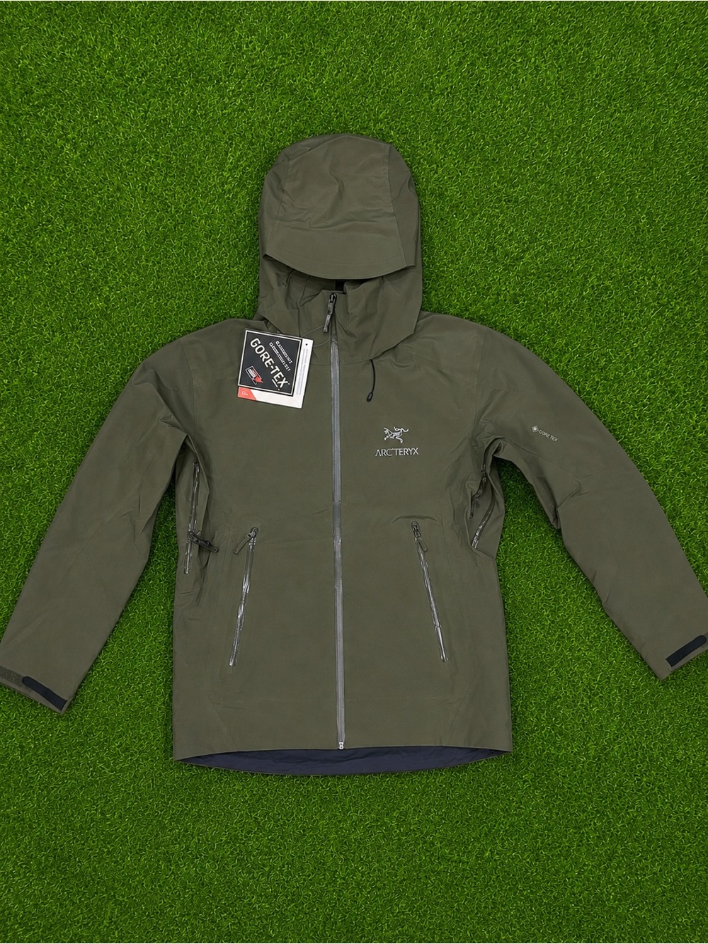 Arc’teryx Beta LT Dark Green Waterproof Rain Jacket Size S